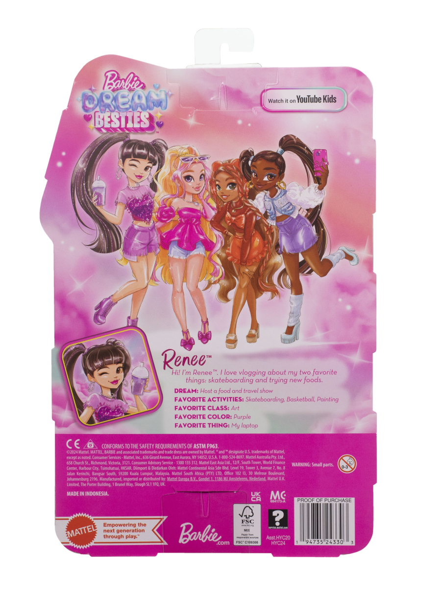 Кукла модельная Barbie Dream Besties HYC24 Рене Барби высота 29 см HYC24 - фото 9