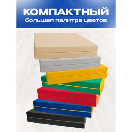 Мат спортивный KMS sport № 8 (100 х 200 х 10) складной 1 сложение сине-жёлтый