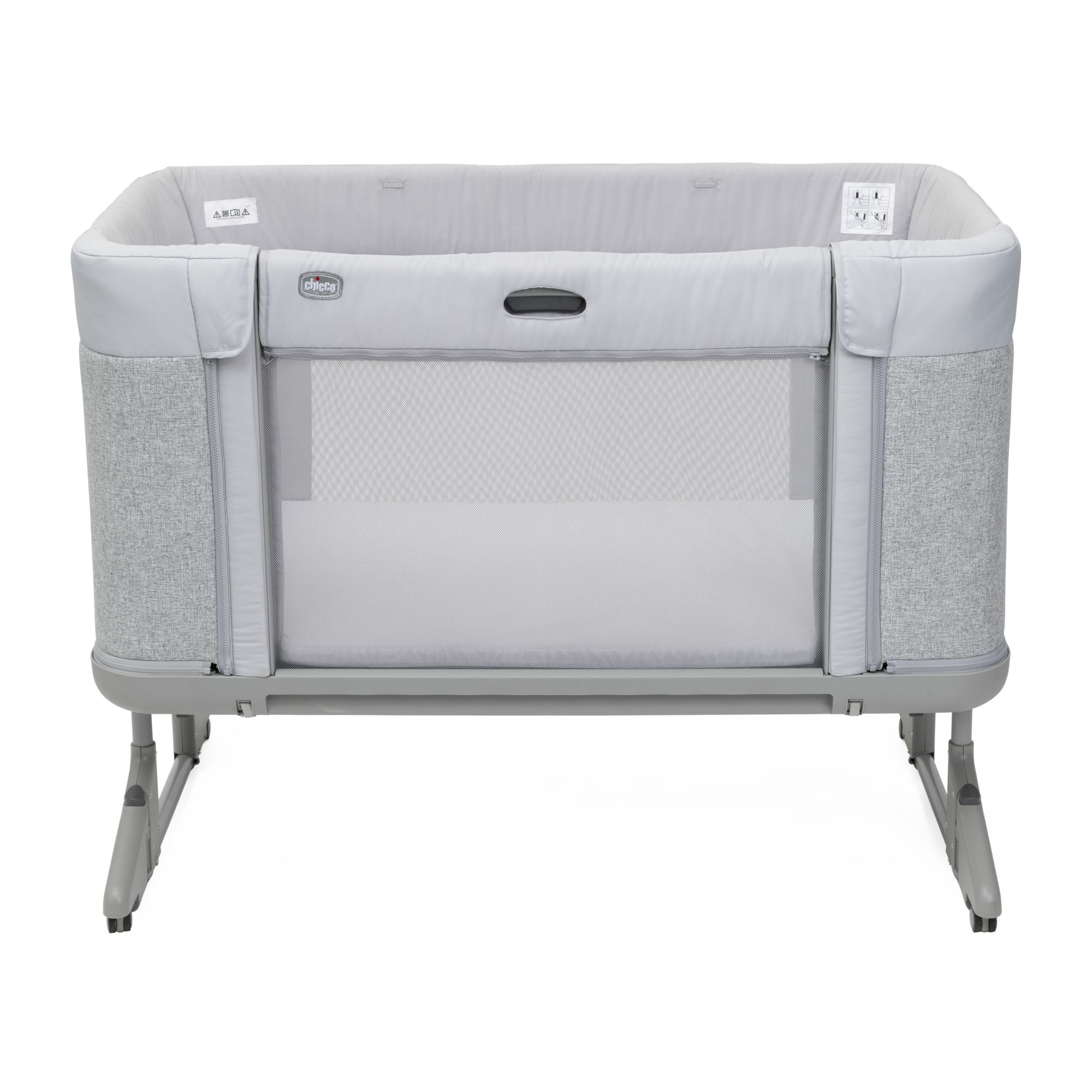 Детская кроватка Chicco Next2Me Forever 3в1 с рождения до 4 лет Ash Grey, без маятника - фото 1