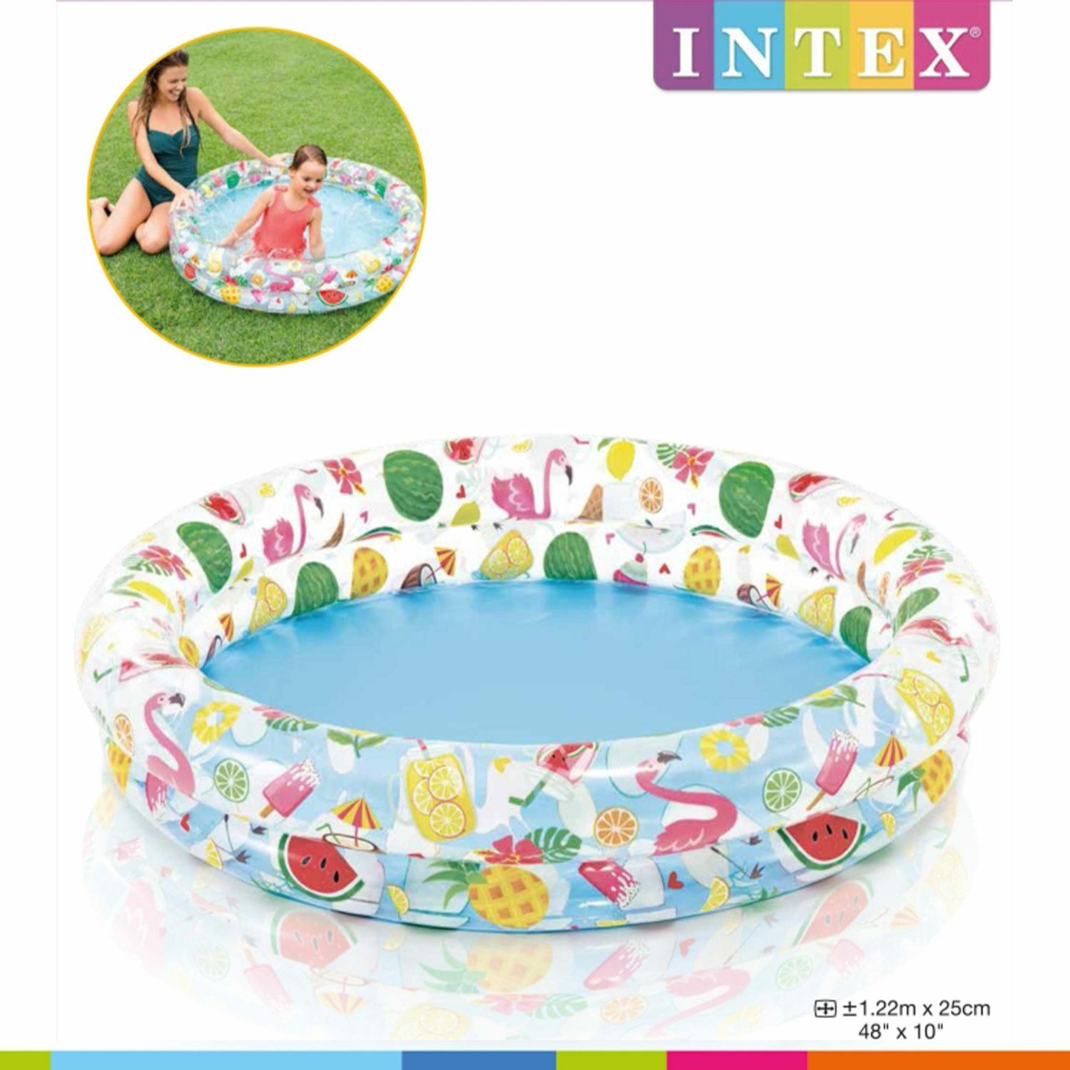 Надувной бассейн Intex детский Рыбки 132х28 см от 2 лет - фото 2