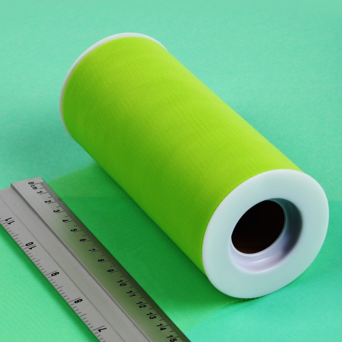 Фатин в шпульках TBY средней жесткости ширина 150 мм уп.22.86м салатовый - фото 3