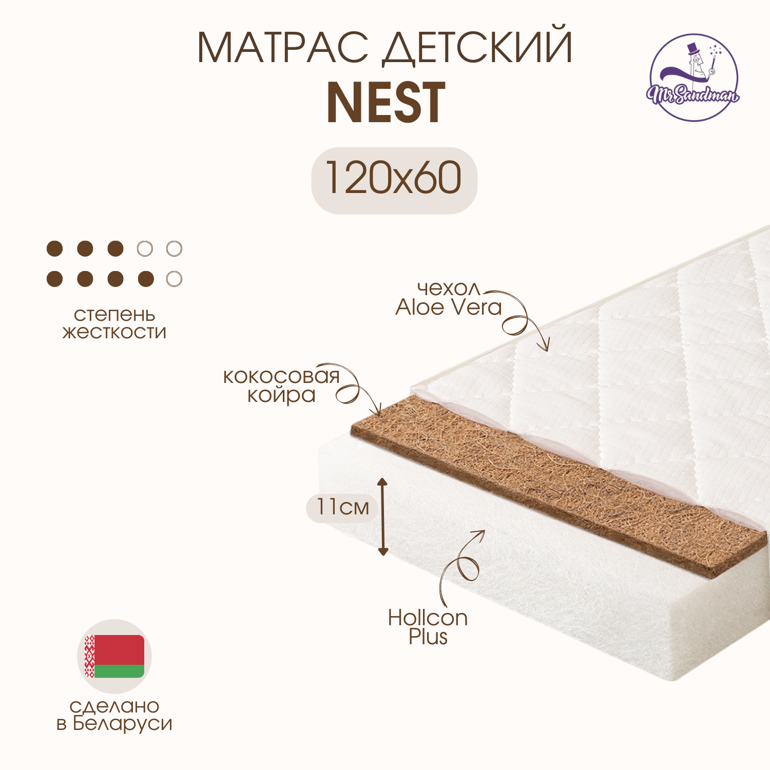 Матрас Mr Sandman Nest 120х60 - фото 1