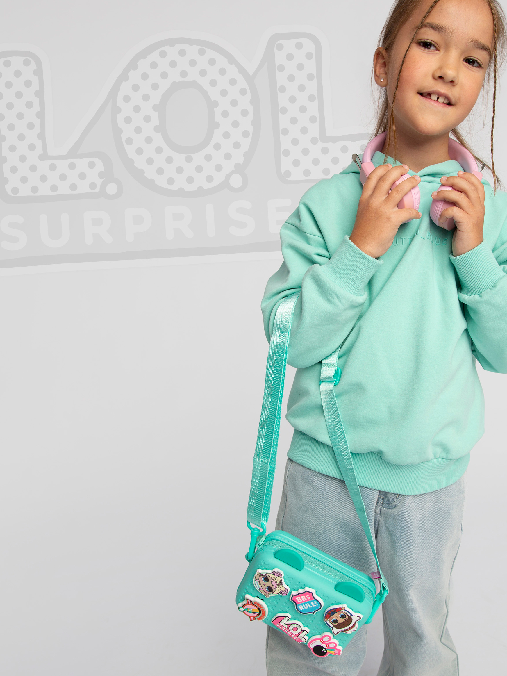 Сумка L.O.L. Surprise! бирюзовая с ушками + джиббитсы - фото 11
