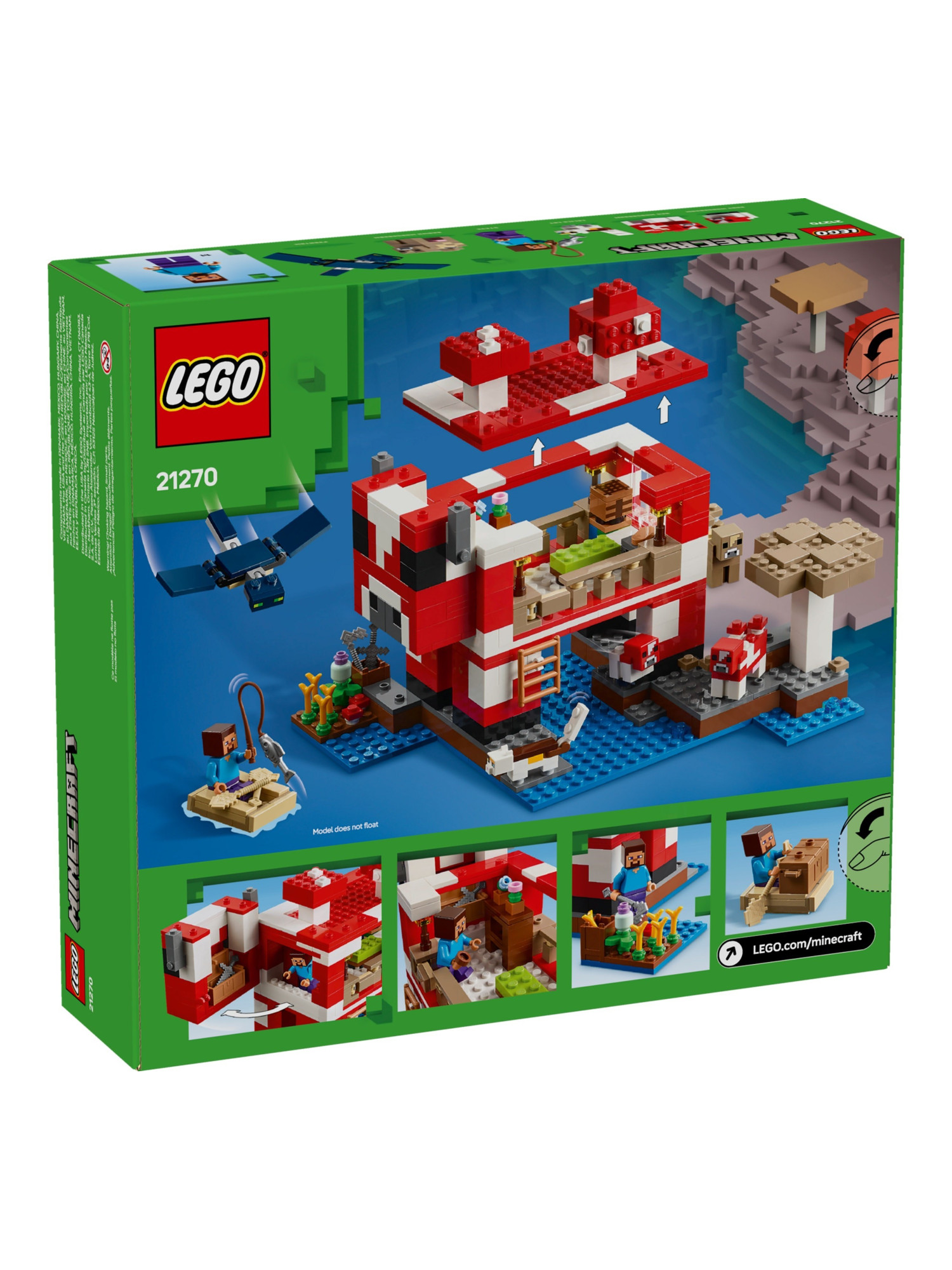 Конструктор LEGO Minecraft Грибной Дом 500 дет. - фото 2