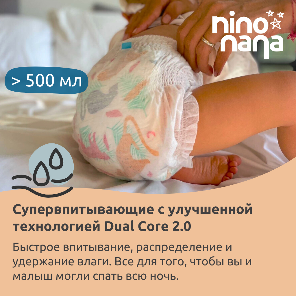 Трусики Nino Nana M (6-11 кг) 126 шт. - фото 6