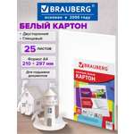 Белый картон Brauberg 25 лист.