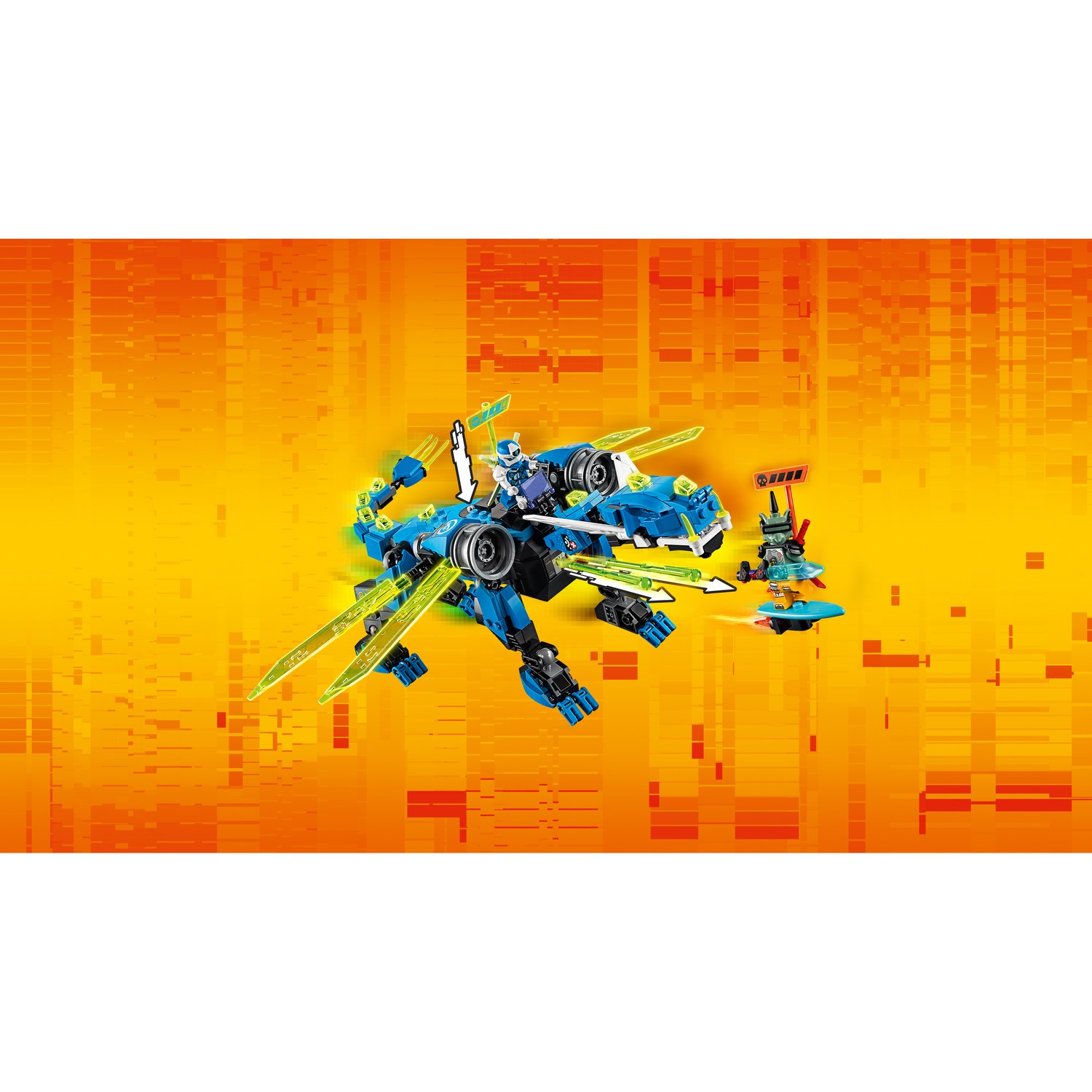 Конструктор LEGO NINJAGO Кибердракон Джея блочный - фото 12