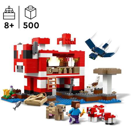 Конструктор LEGO Minecraft Грибной дом блочный