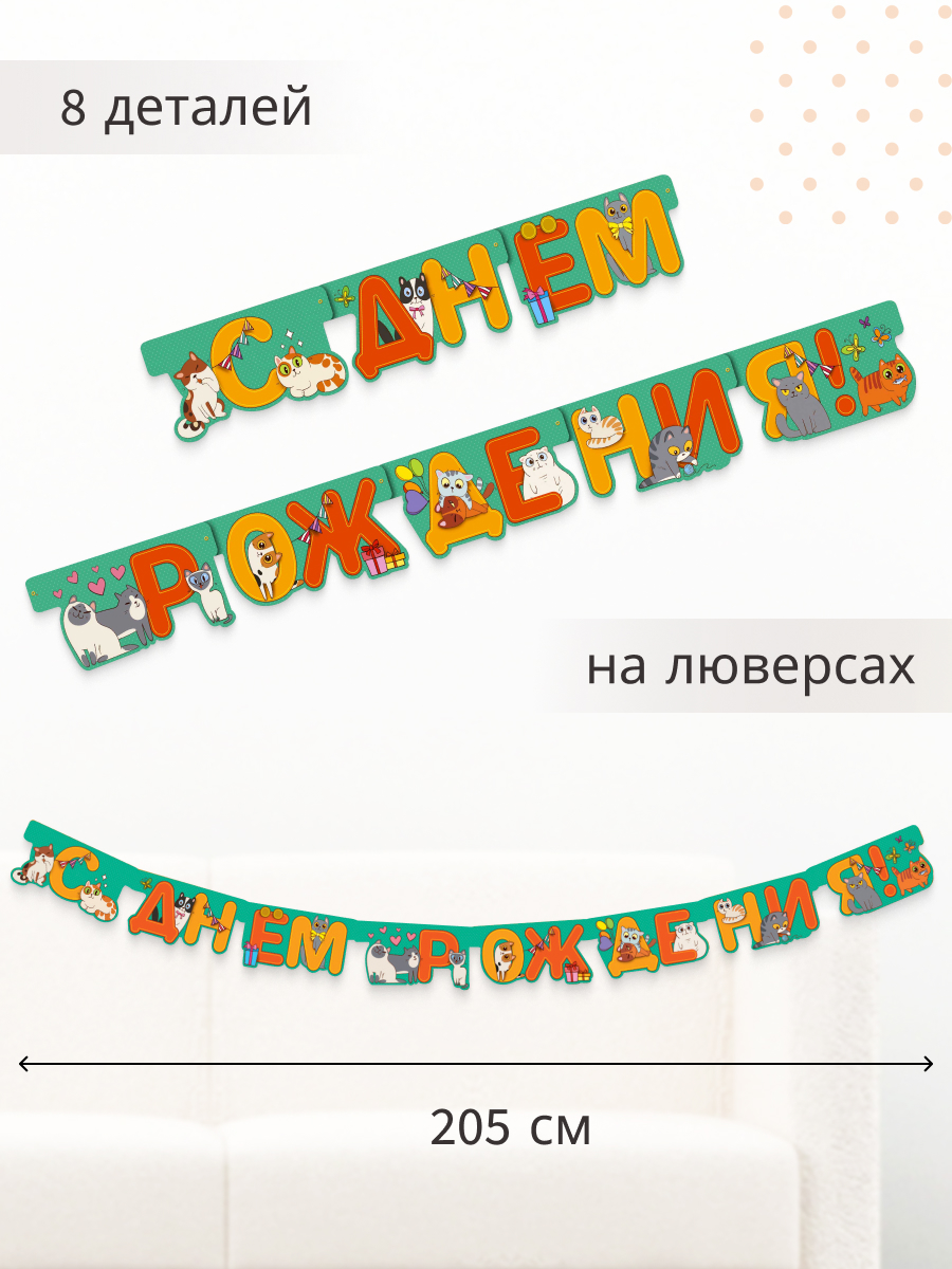 Гирлянда-растяжка Арт и Дизайн День Рождения - фото 2