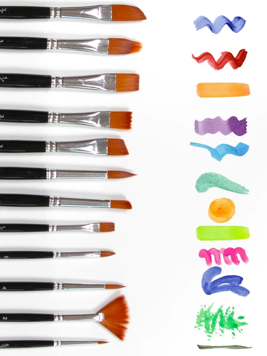 Кисть AXLER 18 шт. (синтетика) - фото 4