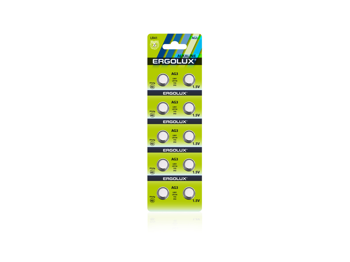 Батарейки 10 шт Ergolux AG3-BP10 - фото 1