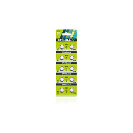 Батарейки 10 шт Ergolux AG3-BP10