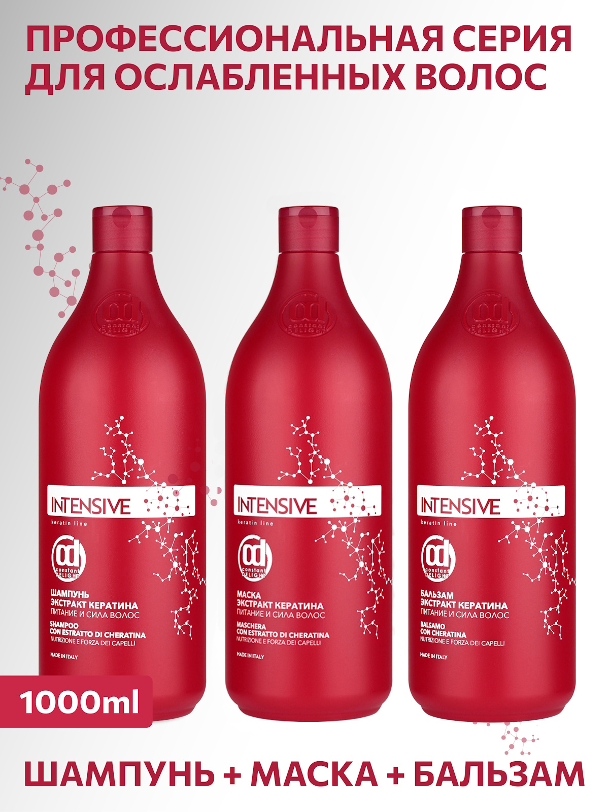 Шампунь Constant Delight INTENSIVE с кератином 1000 мл 1 шт. - фото 8