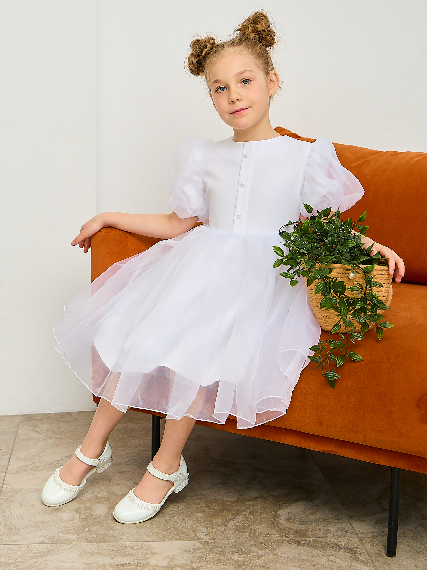 Платье Sofisha kids Plat.organza.white - фото 11