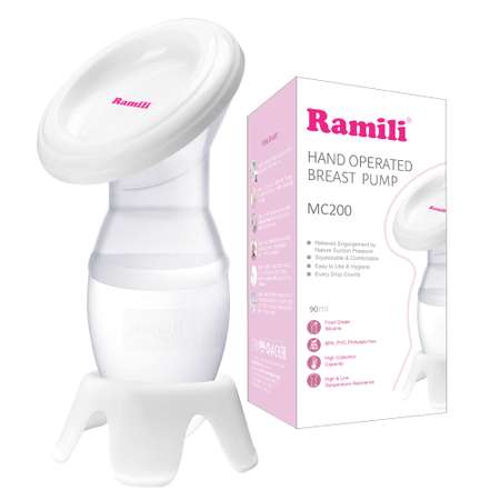 Ручной молокоотсос Ramili с противоколиковой бутылочкой MC200240ML