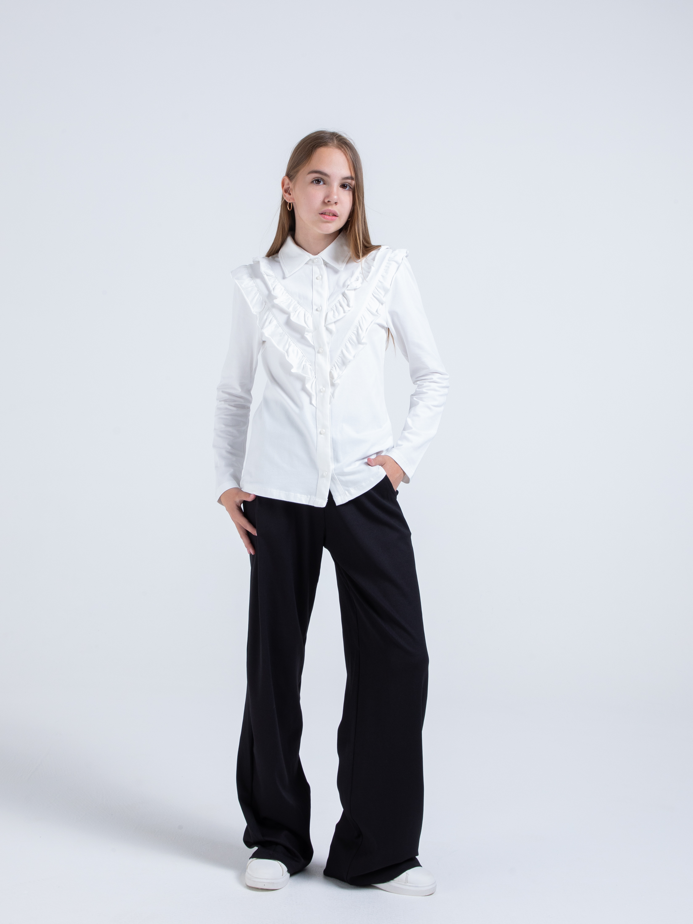Блузка STELLA MODA 29402_молочный - фото 4