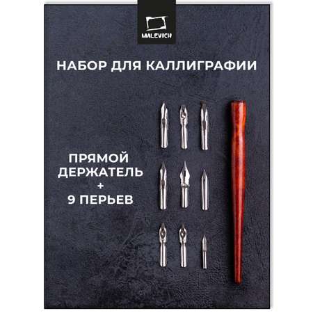 Перья Малевичъ для каллиграфии набор с прямым держателем