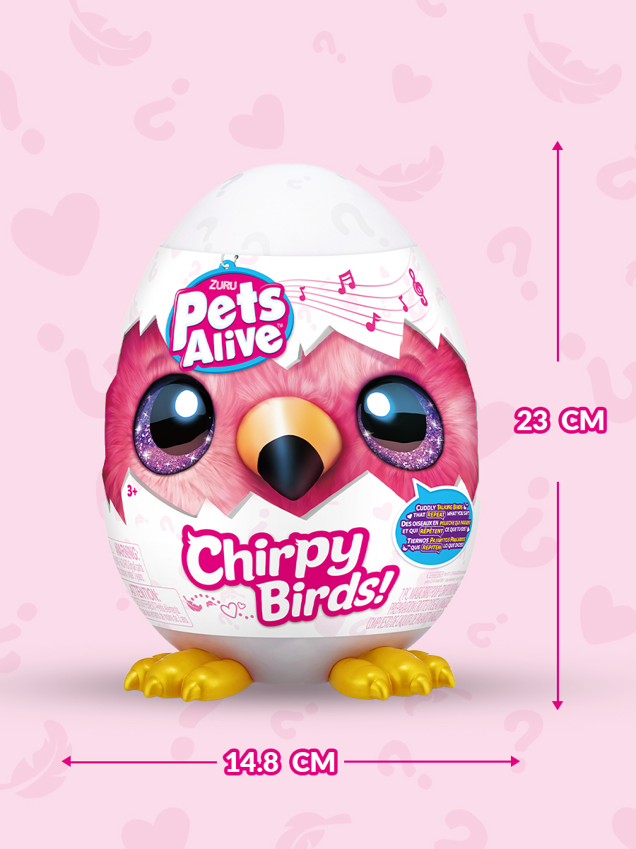 Мягкая игрушка Zuru Pets Alive Chirpy Birds Яйцо - фото 3
