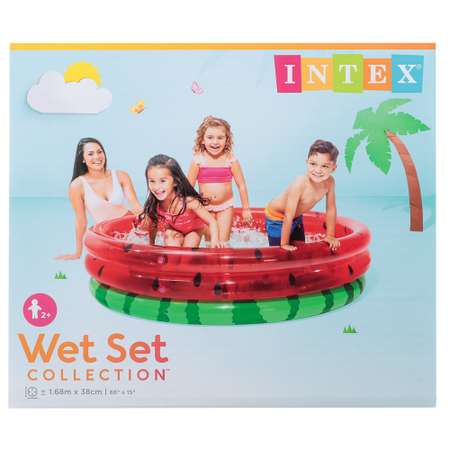 Надувной бассейн Intex Арбуз 3 кольца 168х38 см