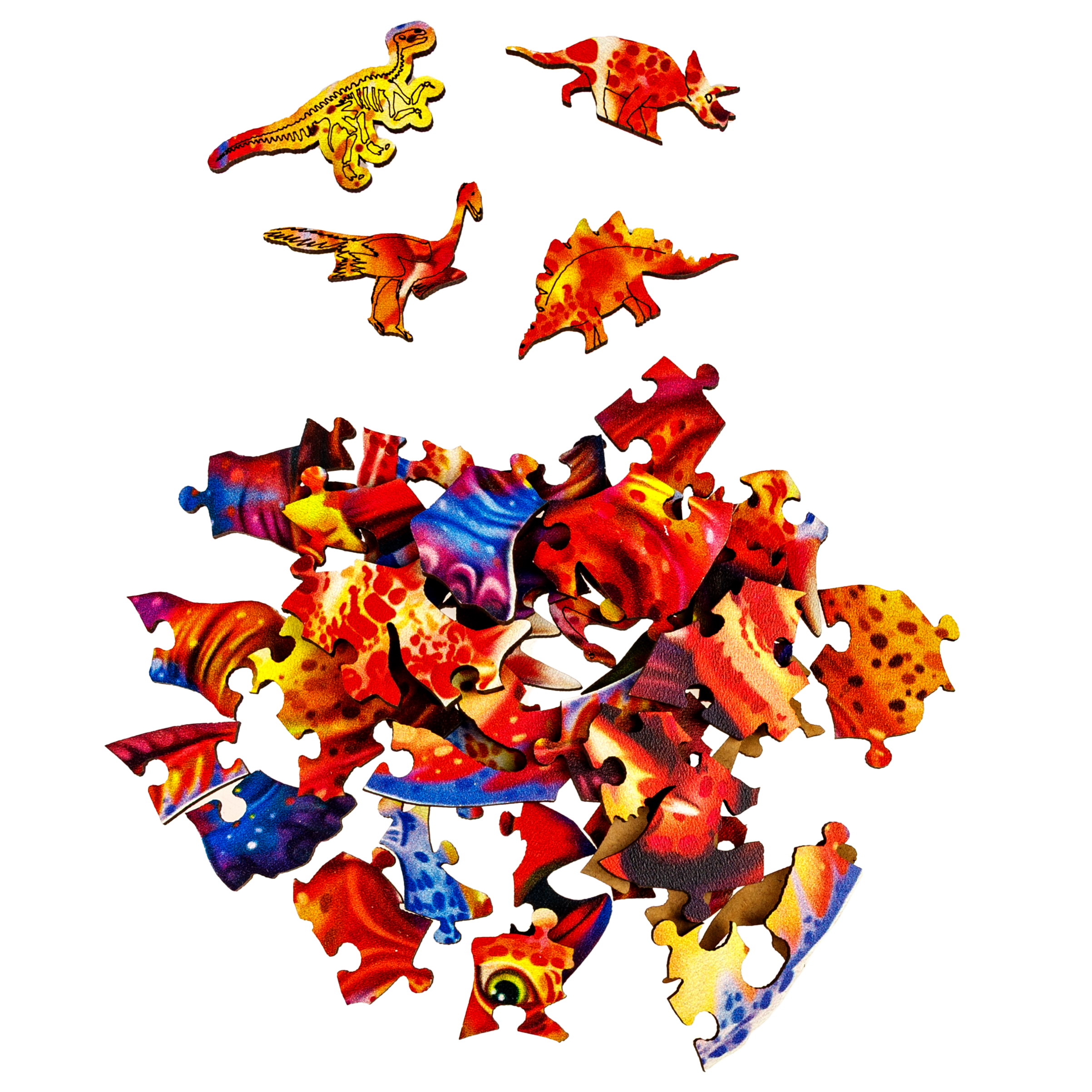 Пазл 1TOY динозавр Трицератопс деревянный - фото 3