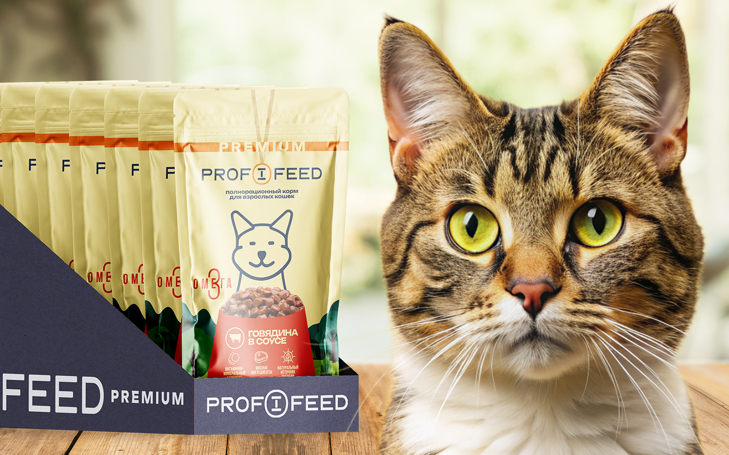 Корм консервированный для кошек пауч Profifeed с говядиной в соусе 75 г 28 шт - фото 4