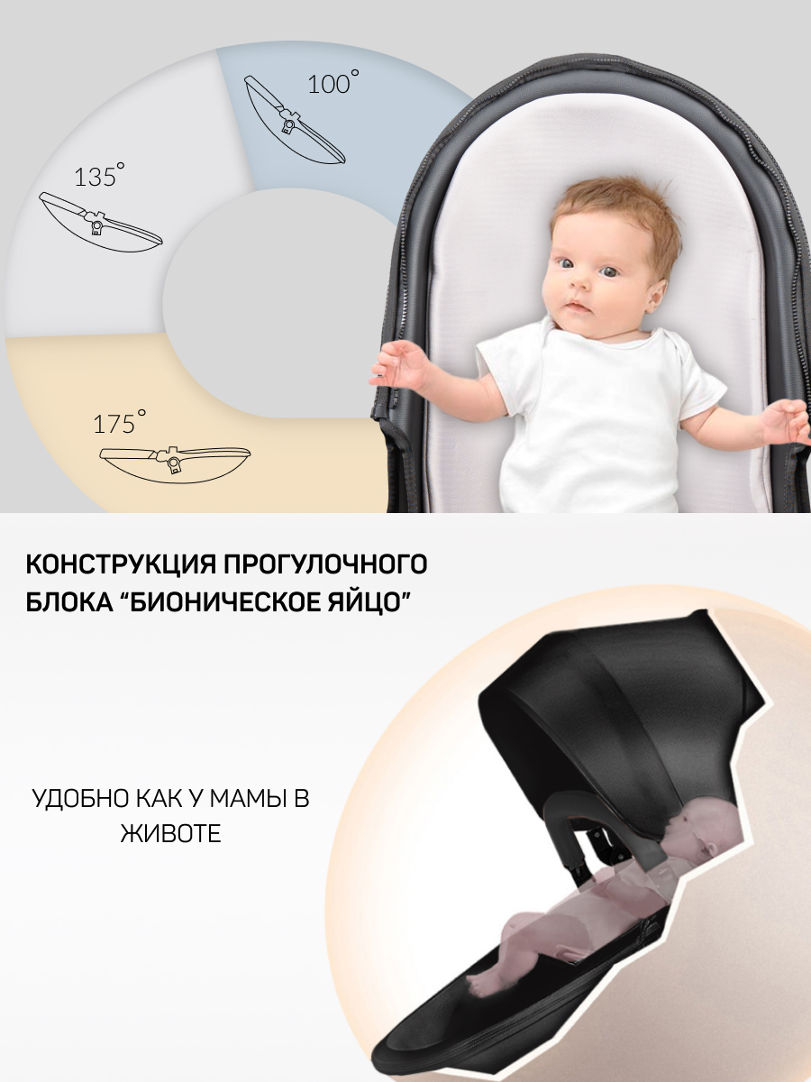 Коляска трансформер Aimile Pro черный - фото 3