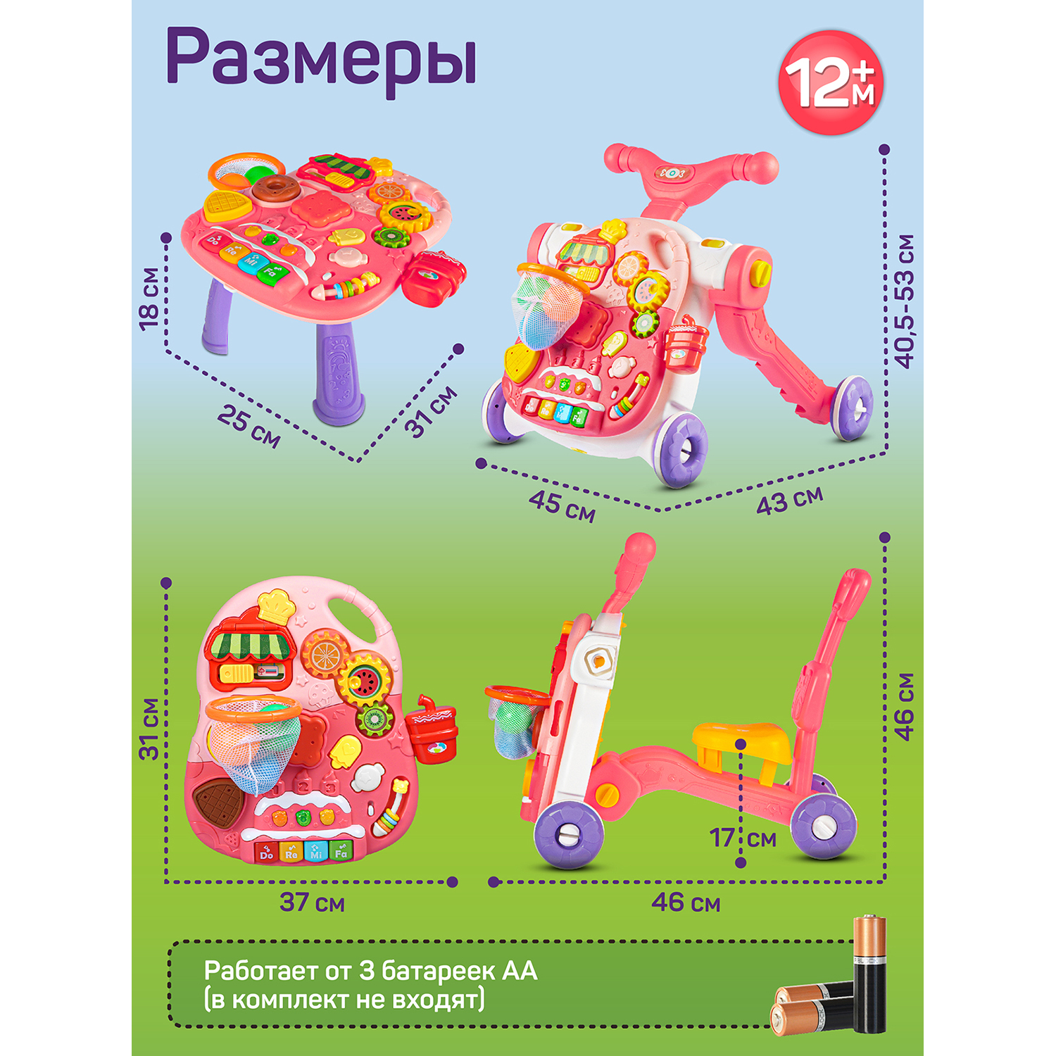 Ходунки Smart Baby Музыкальный бизиборд - фото 9