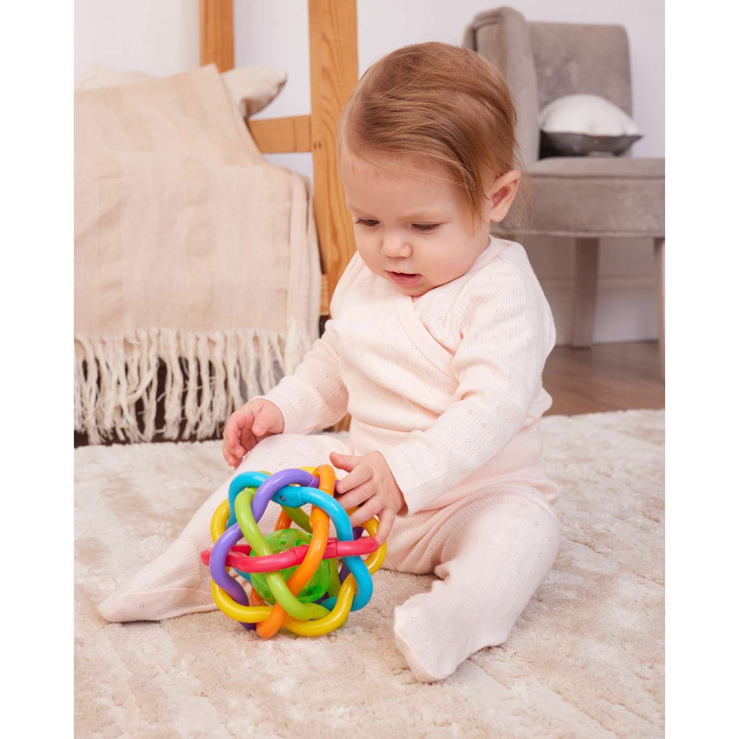 Игрушка BabyGo мяч Шар-радуга - фото 2