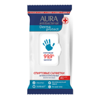 Влажные салфетки AURA Antibacterial антибактериальные 40 шт.