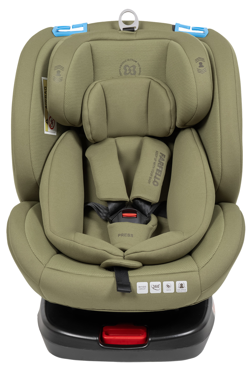 Автокресло Farfello YB102A Isofix 0+/1/2/3 (0-36 кг) зеленый - фото 9