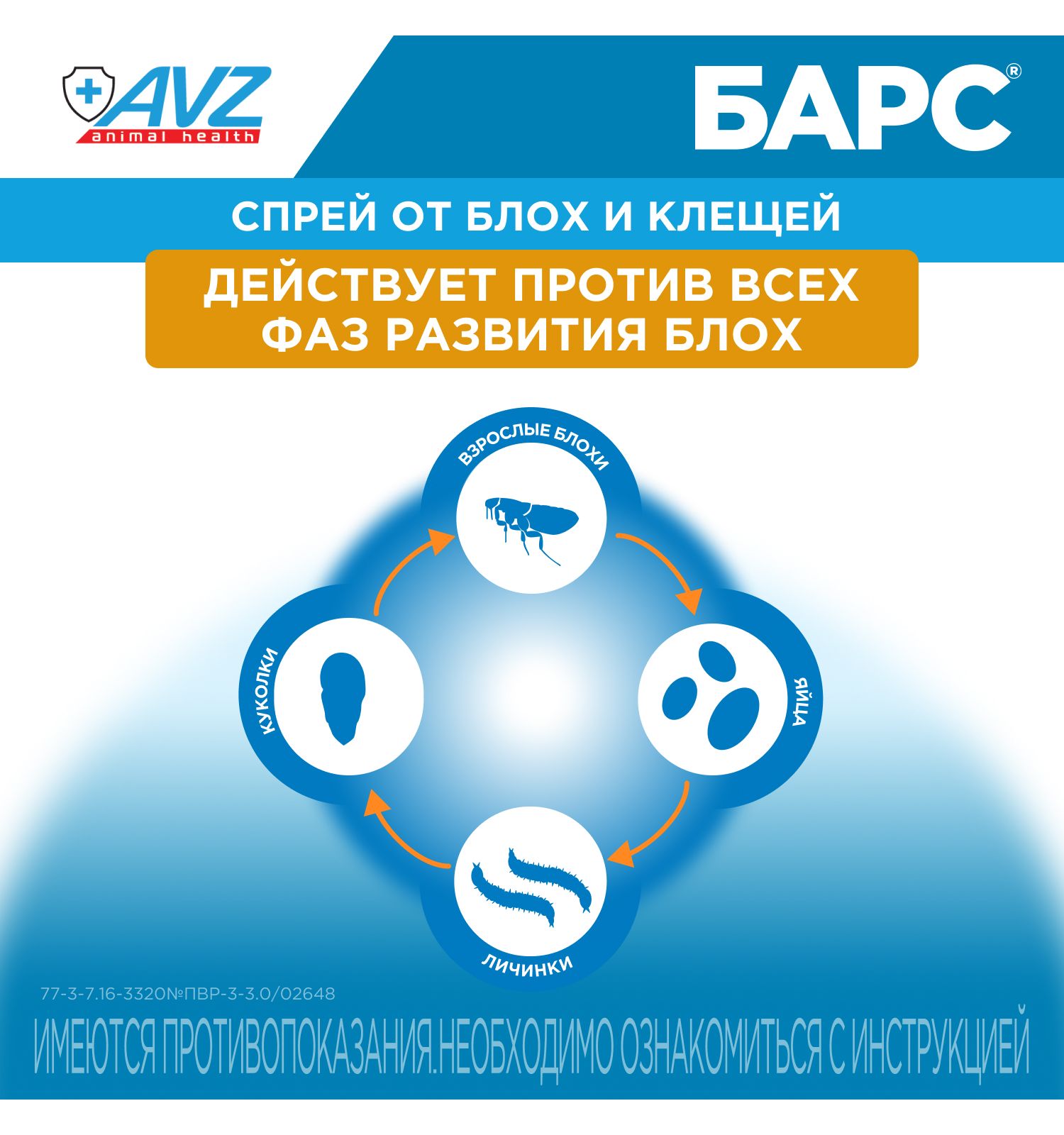 Спрей инсектоакарицидный для собак АВЗ Барс 200мл - фото 10