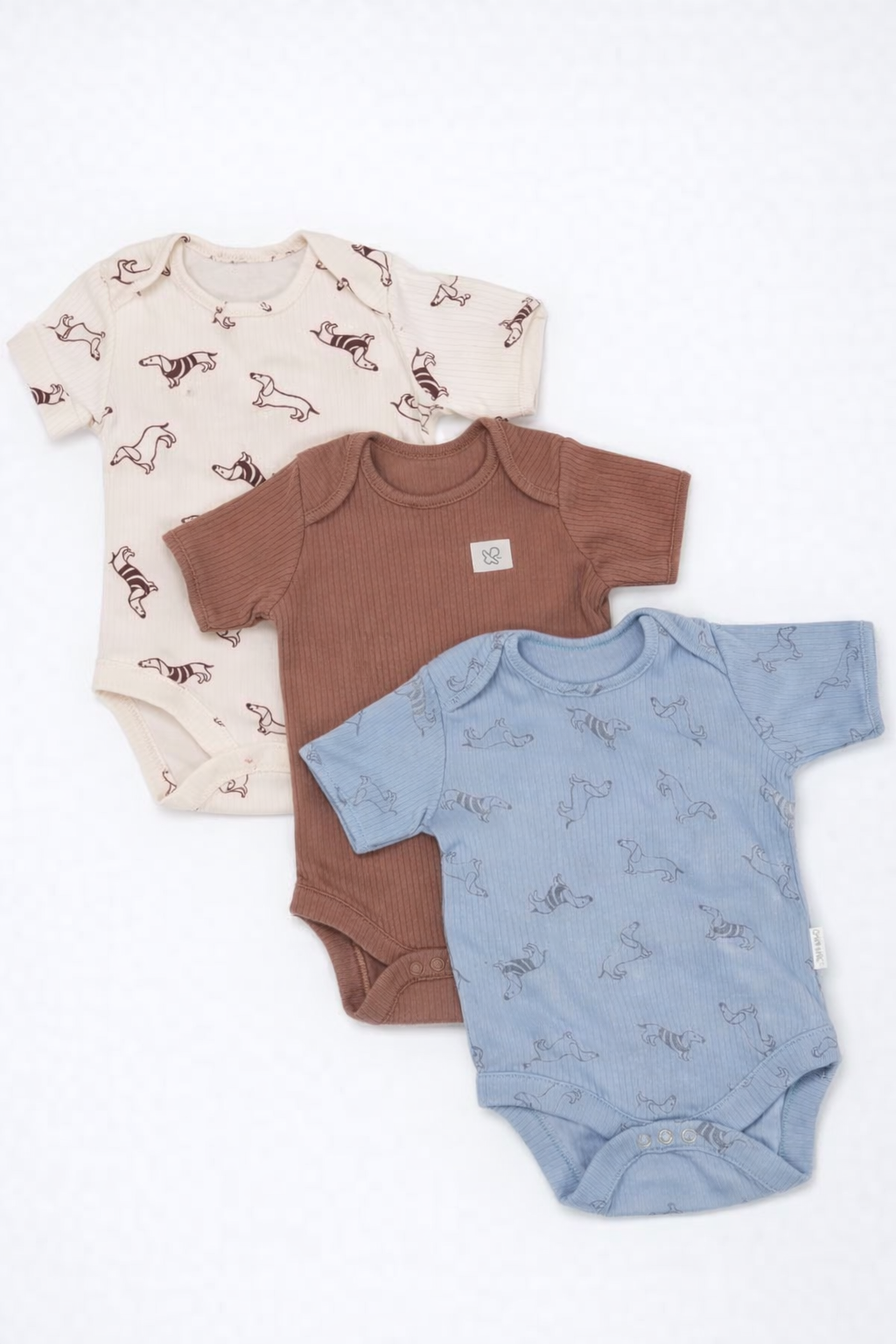 Боди 3 шт Супер Пупс нбр/3пр/бд/коррук/2026/таксы - фото 1