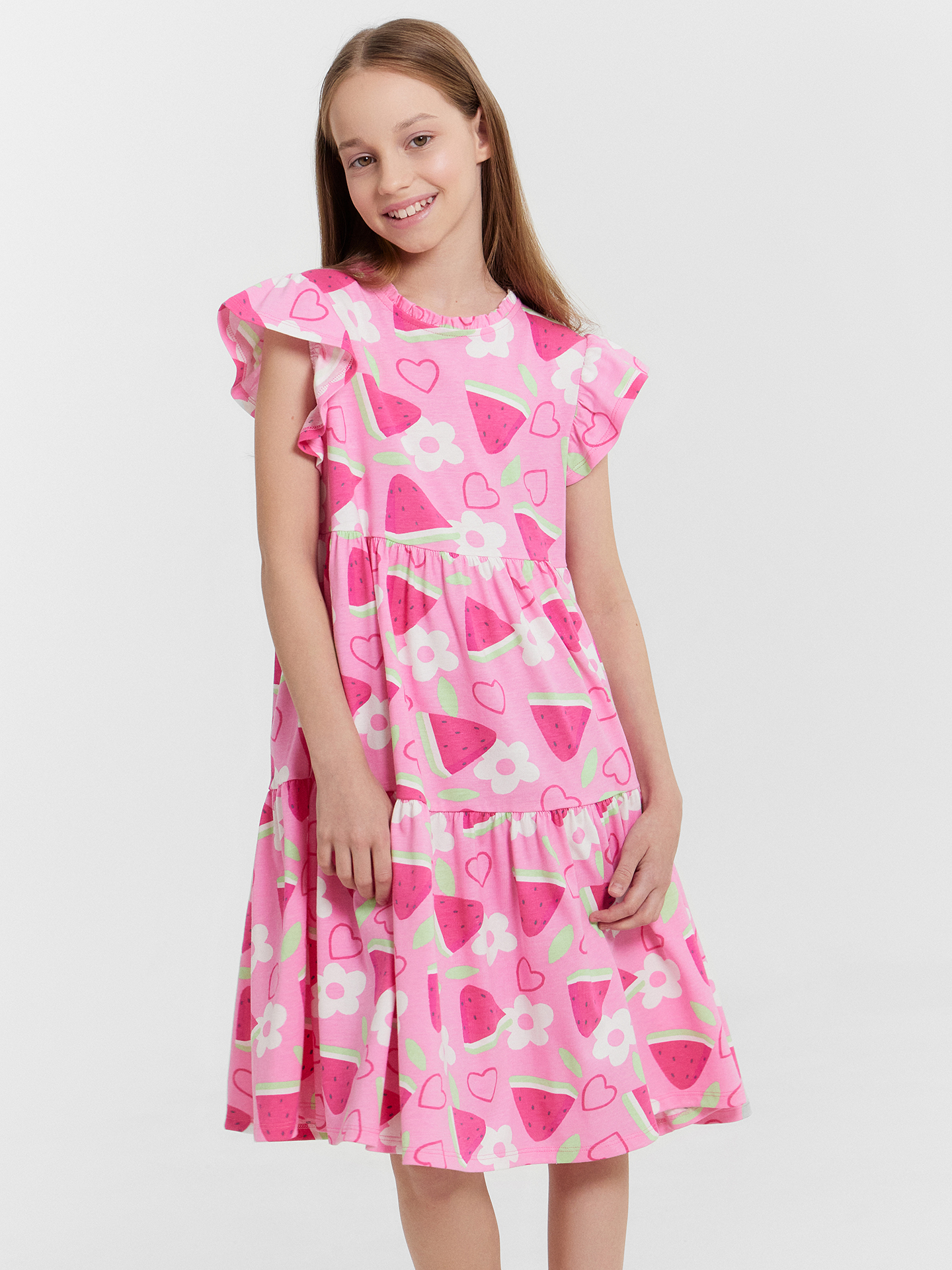 Платье Mark Formelle (Марк Формэль) 157818/фрукты на розовом саше - фото 3