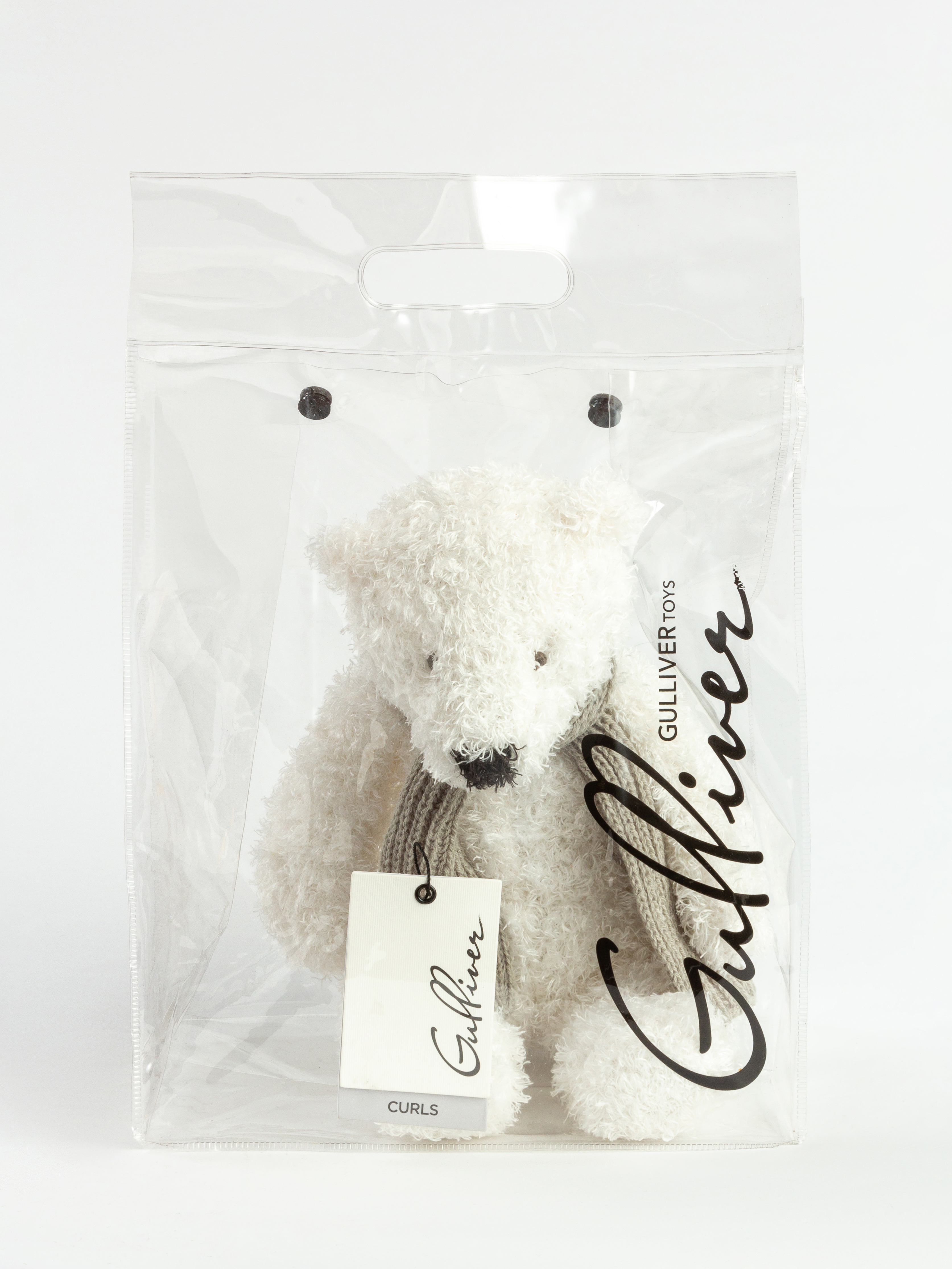 Мягкая игрушка Gulliver Мишка белый в шарфе 30 см - фото 5