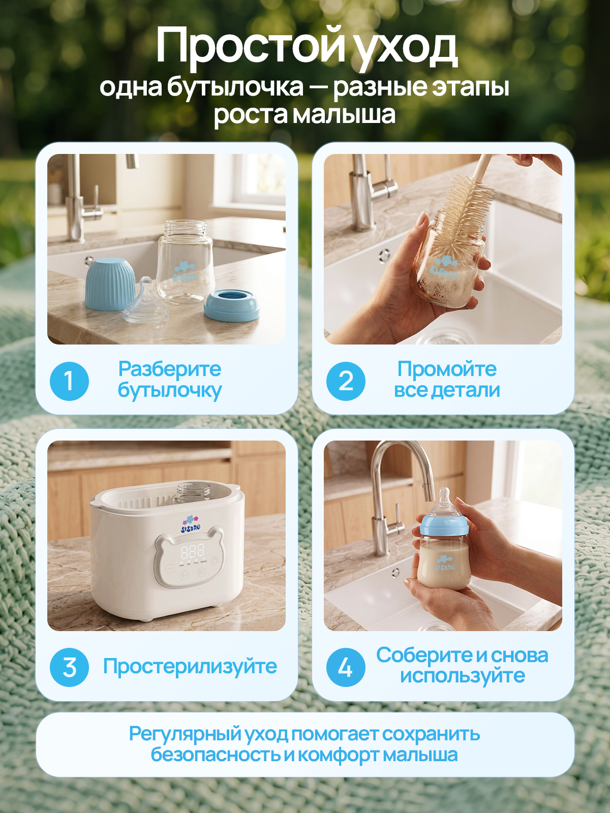 Бутылочка SISBRO 180 мл - фото 6