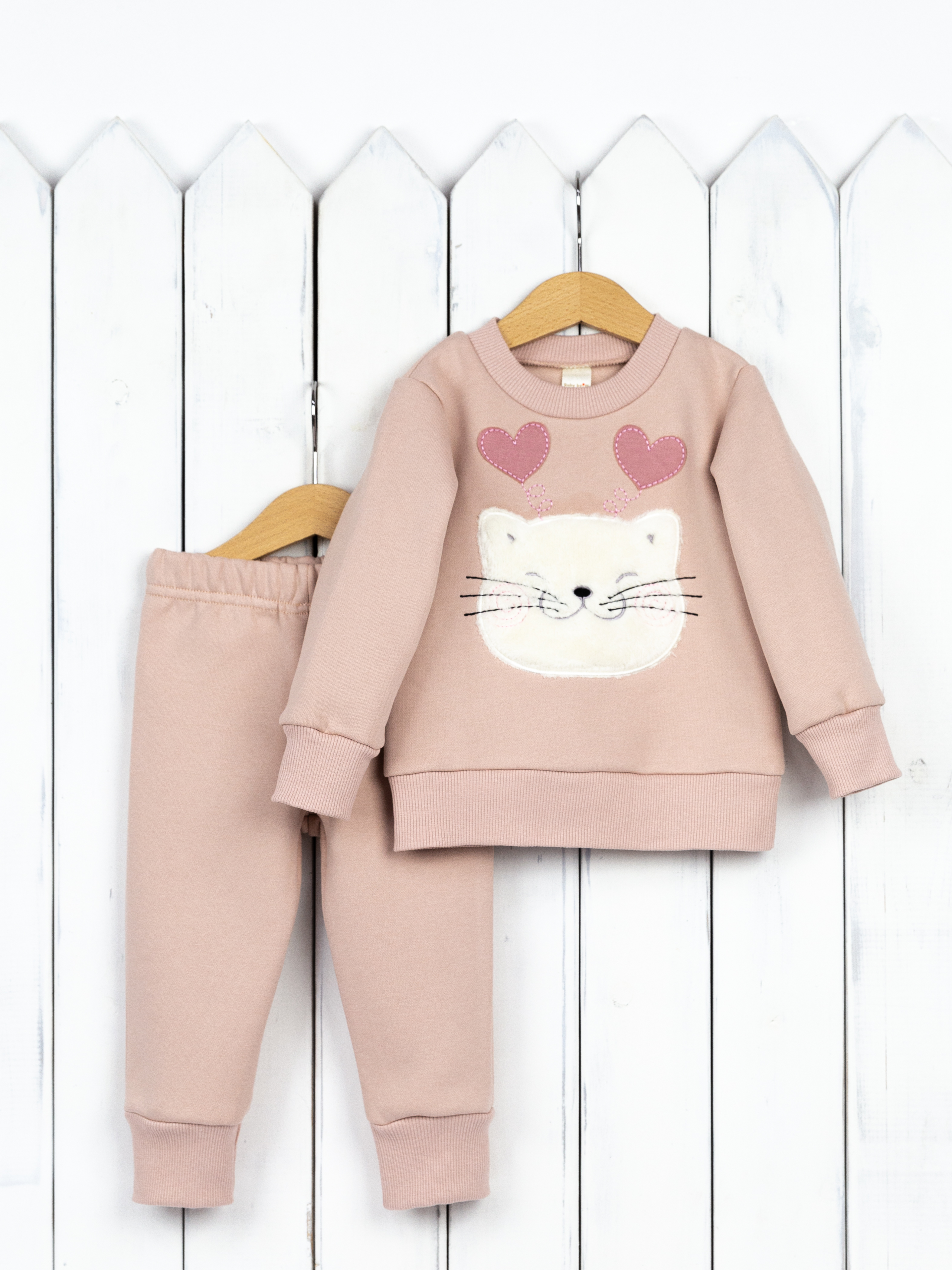 Костюм Baby boom КД482/8-Ф микроначес Кошка светлая пудра - фото 1