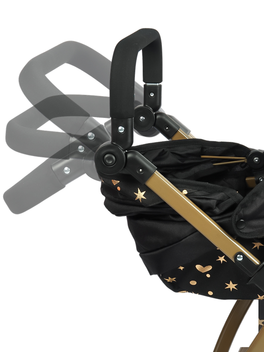 Коляска-люлька для кукол Рыжий кот 9643-GN - фото 5