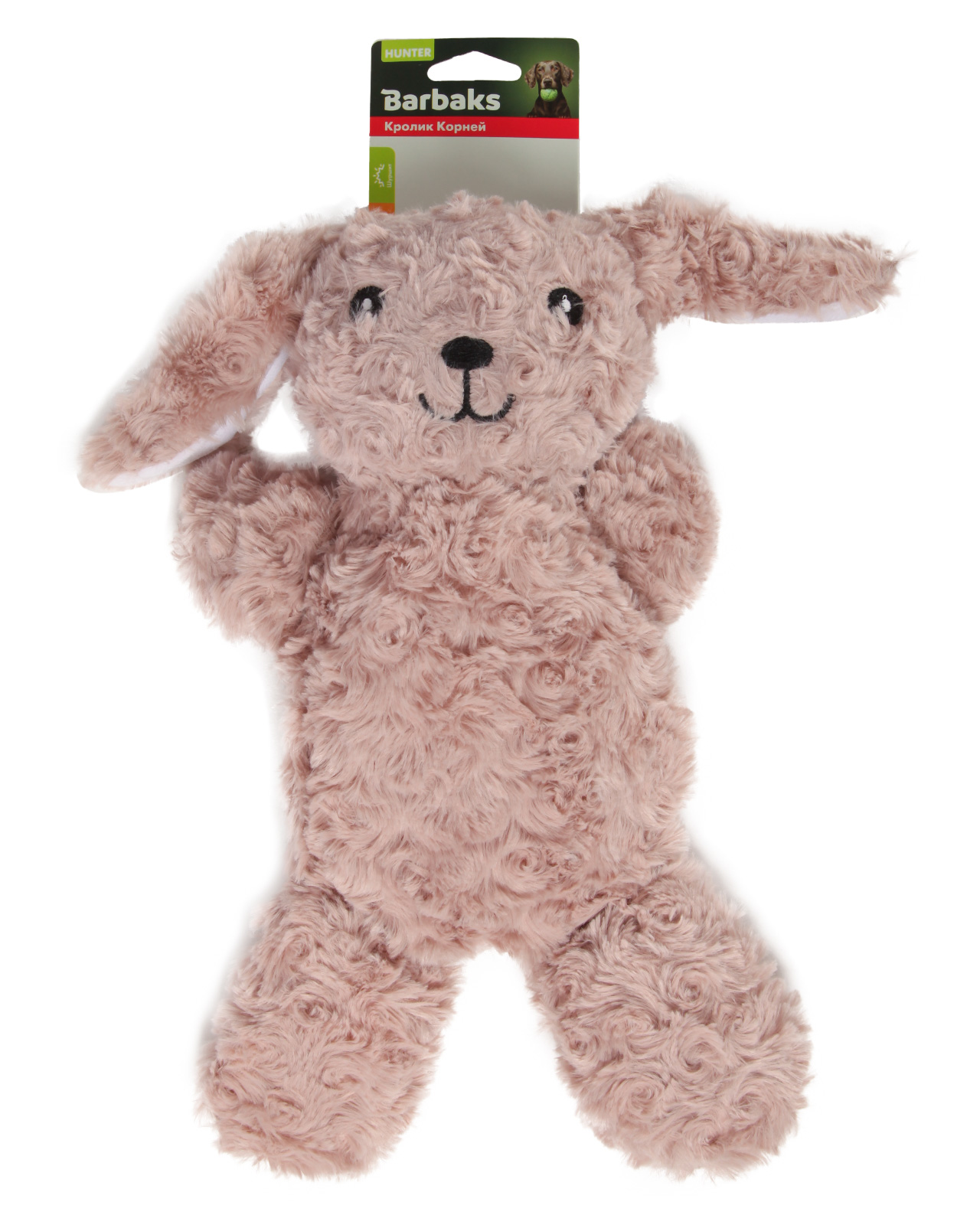 Игрушка для собак Barbaks Кролик Корней мягкий с пищалкой шуршит 30*25*6см - фото 7