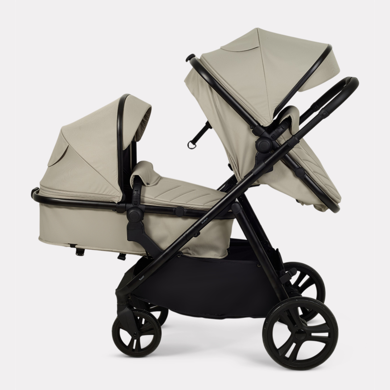 Коляска 2в1 для двойни Rant Basic Dualo бежевый - фото 7