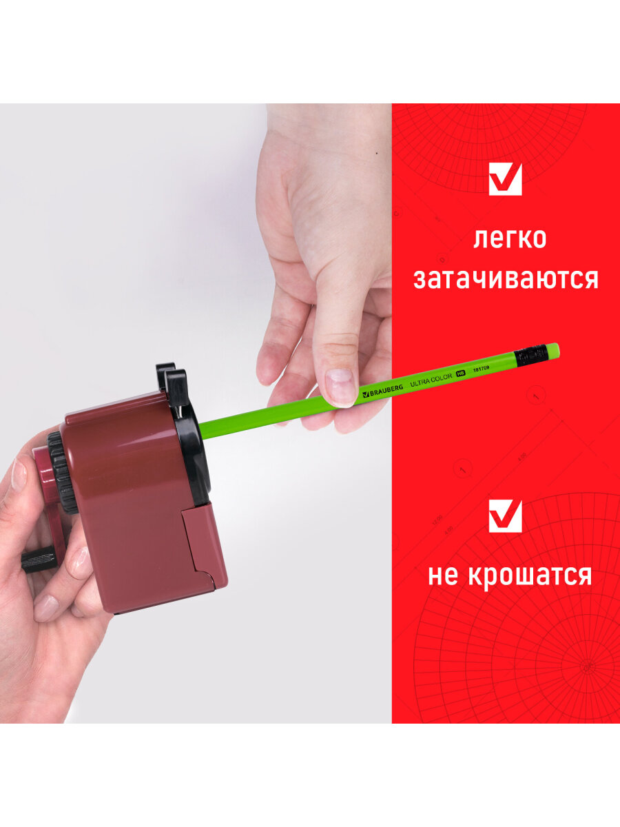 Карандаши чернографитные Brauberg 4 шт. - фото 3