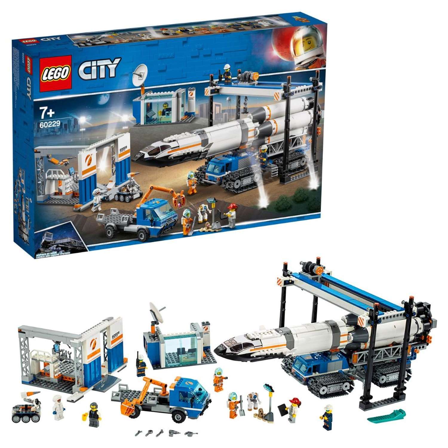 Конструктор LEGO City Space Port Площадка блочный - фото 1