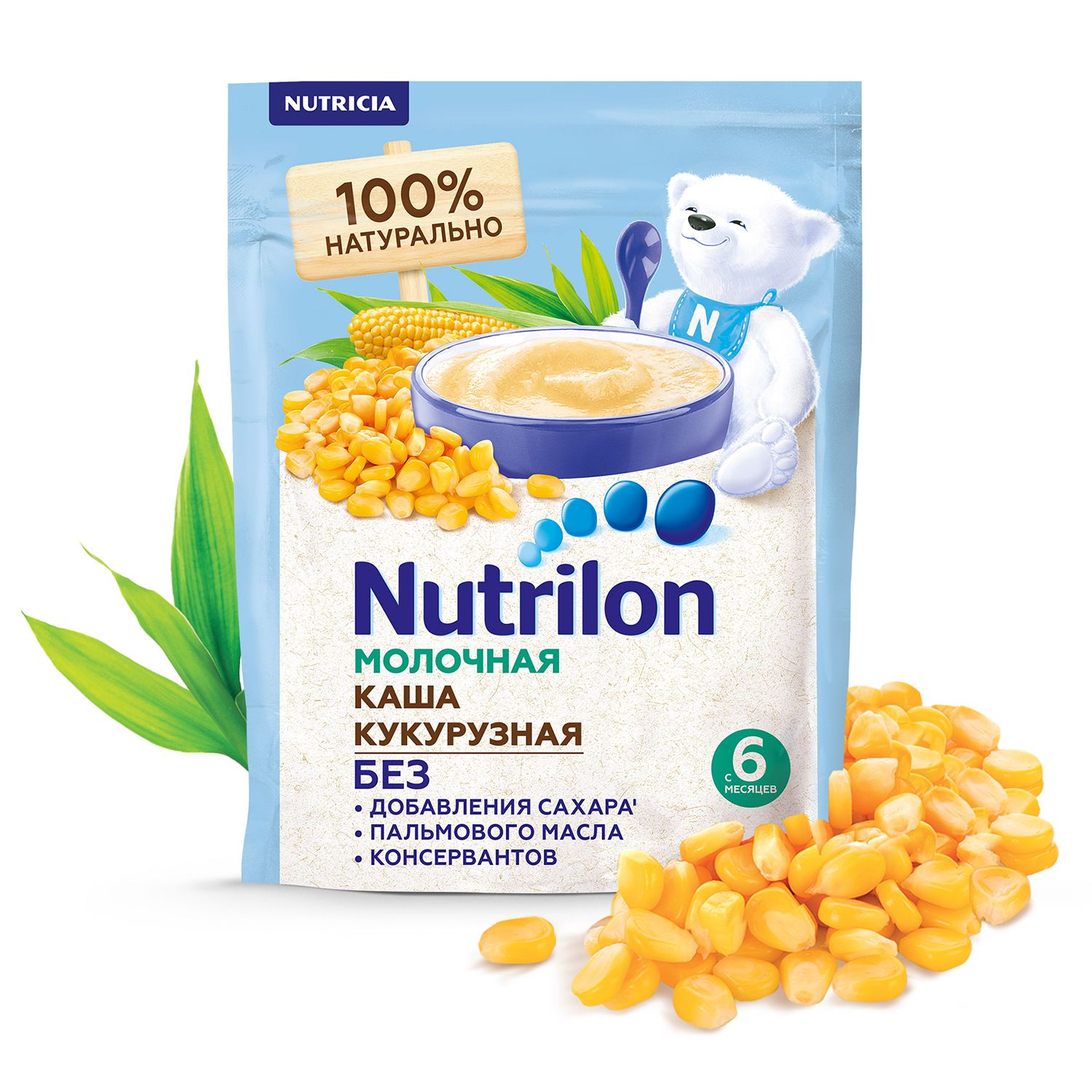 Каша молочная Nutrilon кукурузная 200г с 6месяцев - фото 1