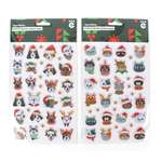 Наклейки декоративные ё Новогодние животные в ассортименте