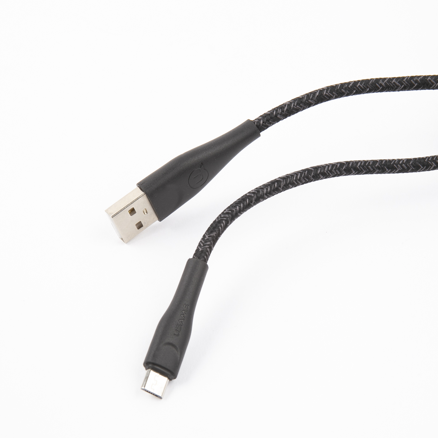 Дата-Кабель USAMS SJ396 USB - micro USB 2метра нейлоновая оплетка черный - фото 2