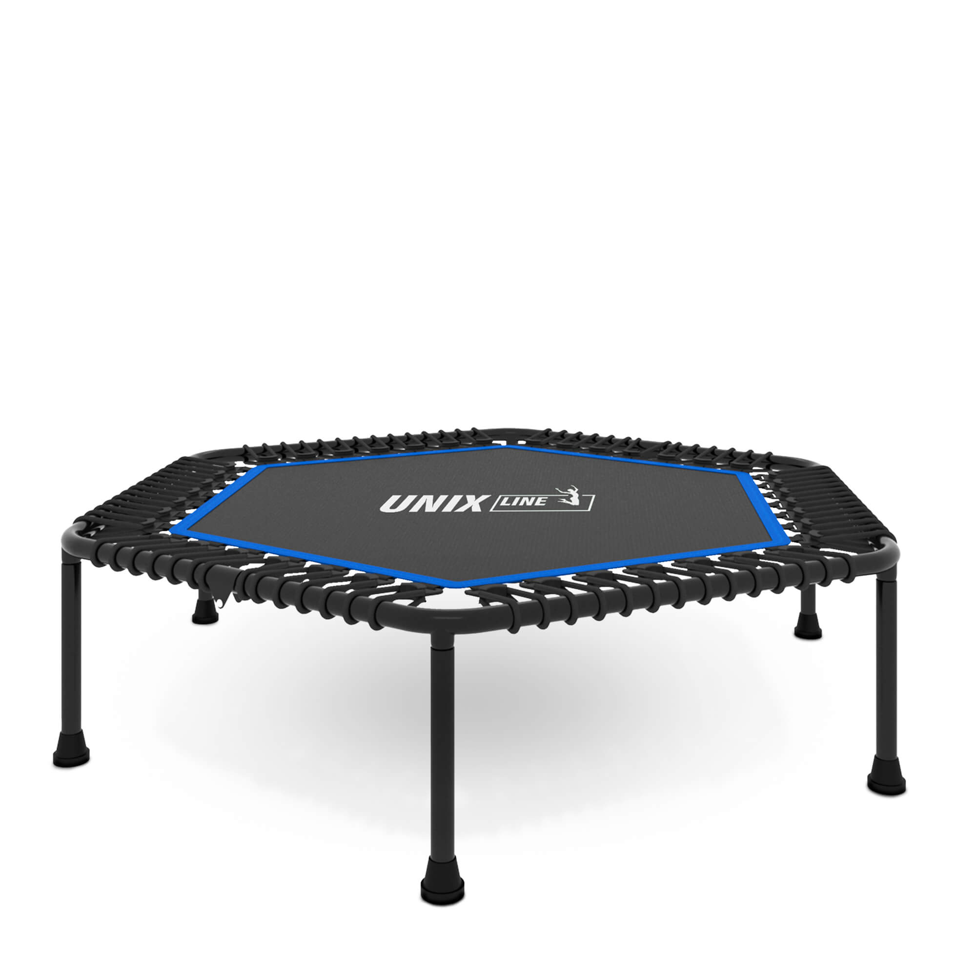 Батут Fitness Lite Blue UNIX line спортивный складной диаметр 125 см до 130 кг фитнес джампинг - фото 15