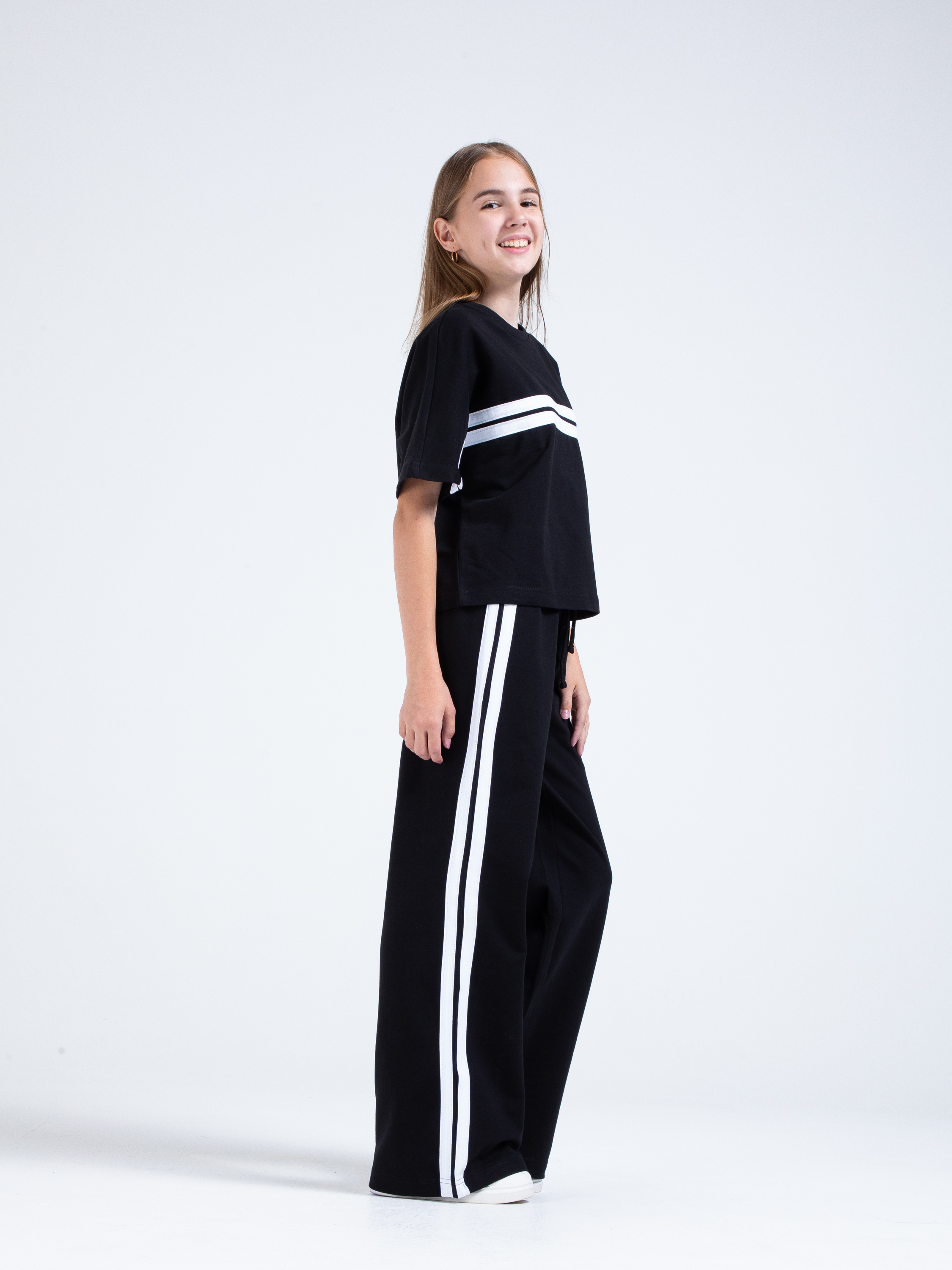 Футболка и брюки STELLA MODA 24401_черный - фото 2
