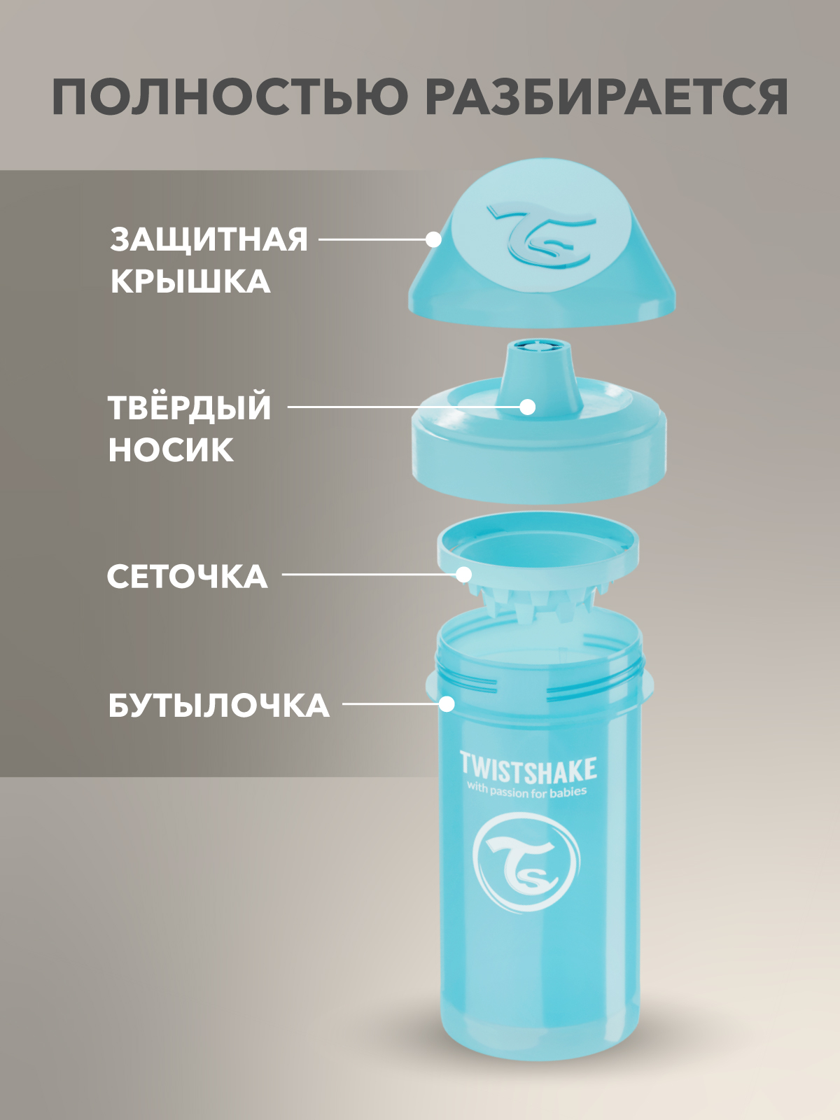 Поильник Twistshake 360 мл - фото 5
