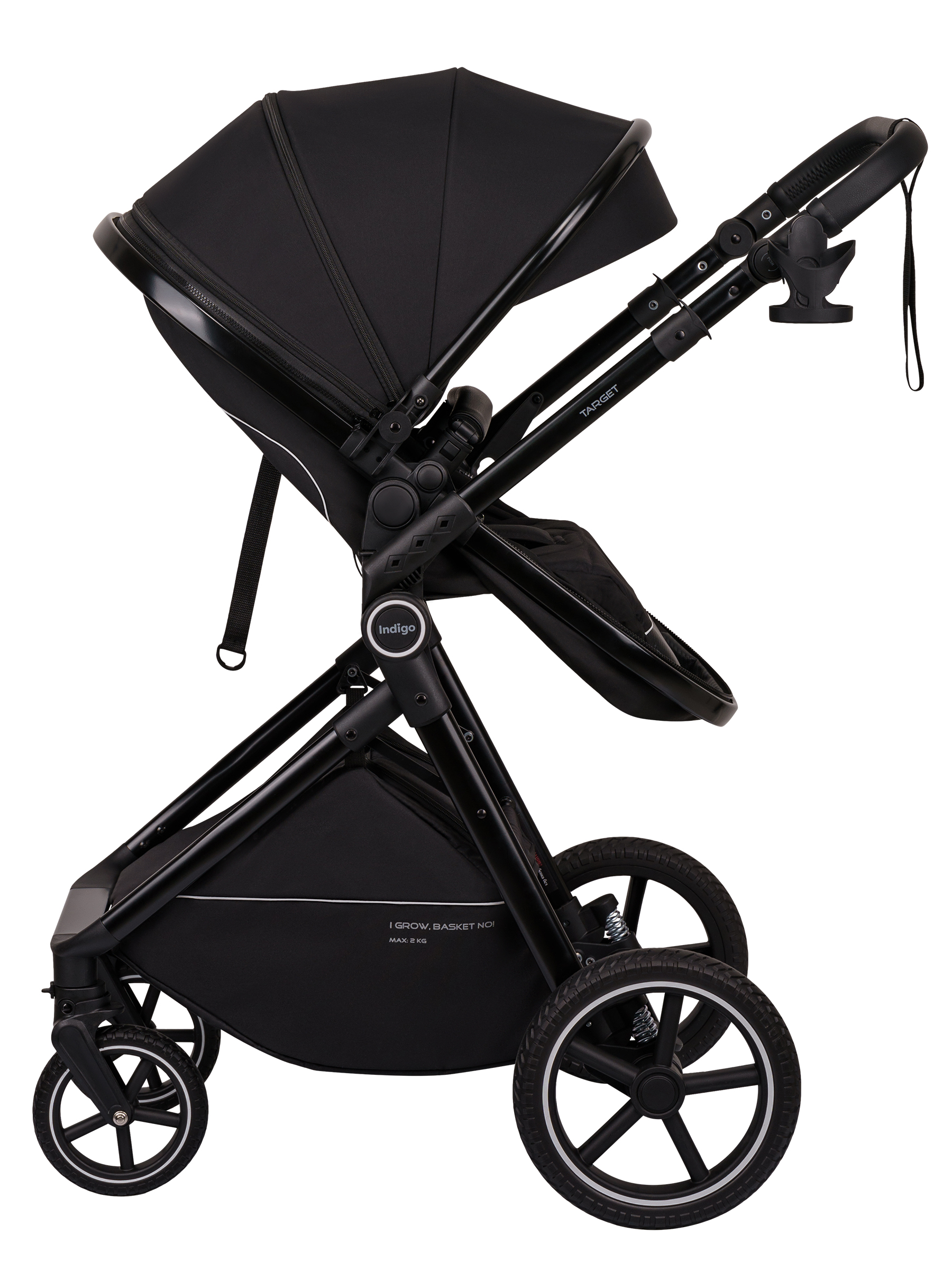 Коляска трансформер Indigo Target 3в1 черный - фото 28