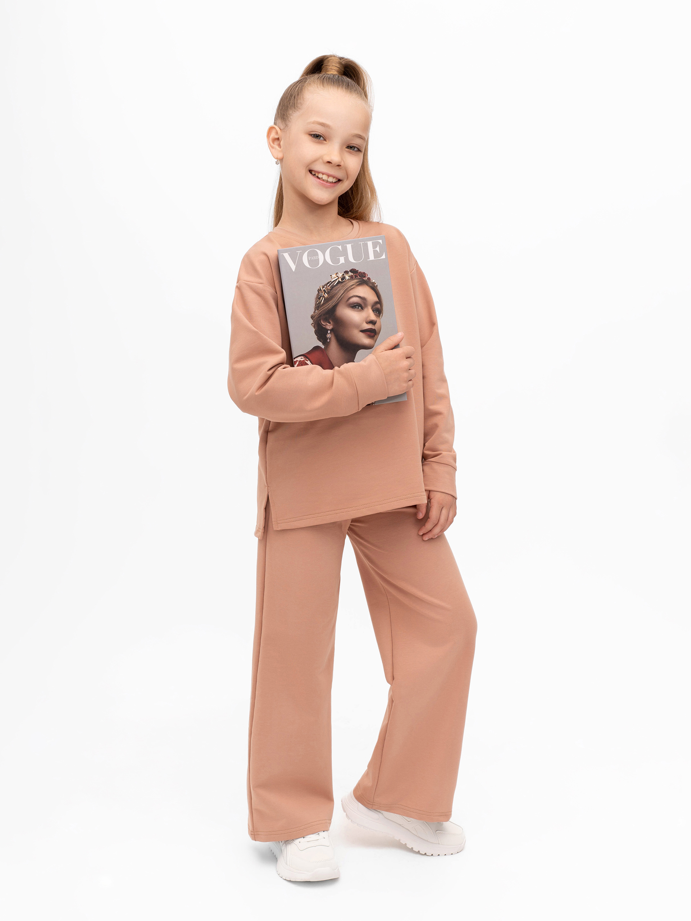 Свитшот и брюки Утенок 7065 капучино - фото 14