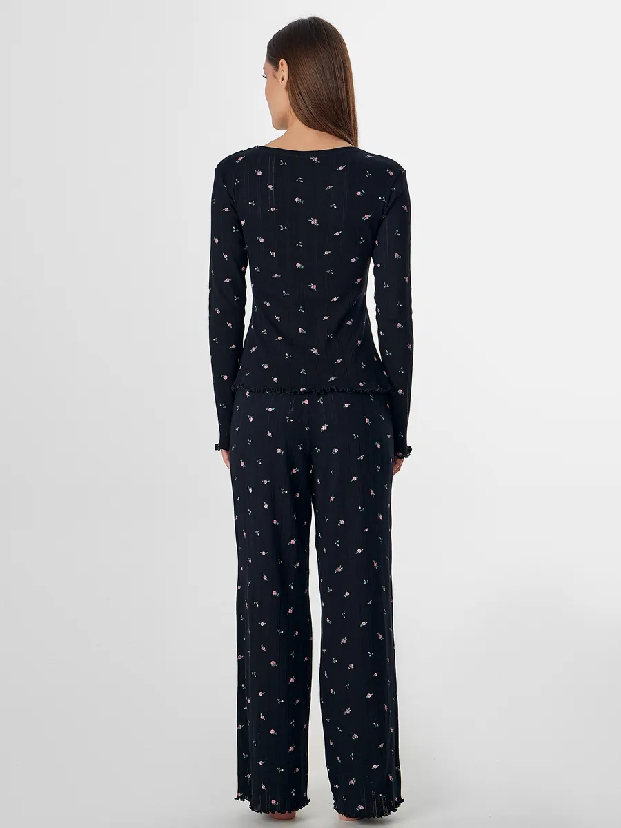 Пижама Mark Formelle (Марк Формэль) 592613/розочки на черном - фото 5